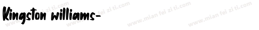 Kingston williams字体转换